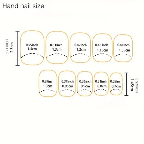 NWOT~ Full cover press on nails, set of 24 count. Includes nail glue - Picture 5 of 9